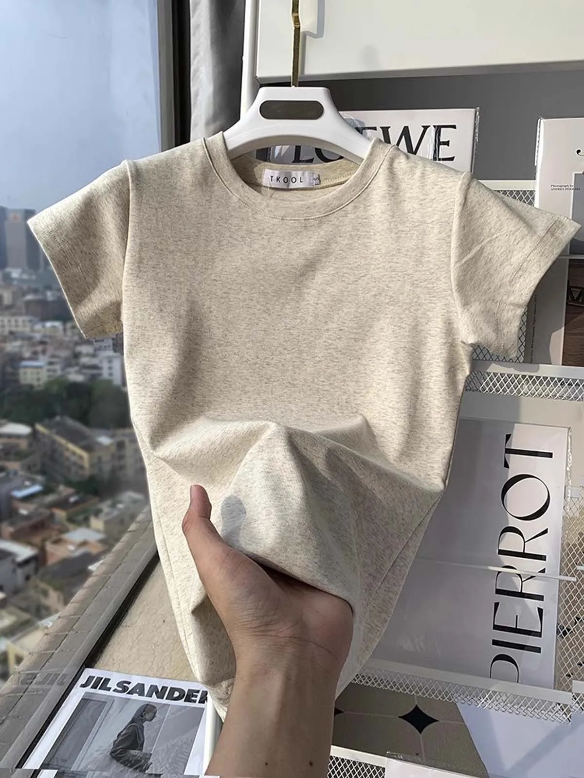 Женская хлопковая футболка с коротким рукавом Летние повседневные