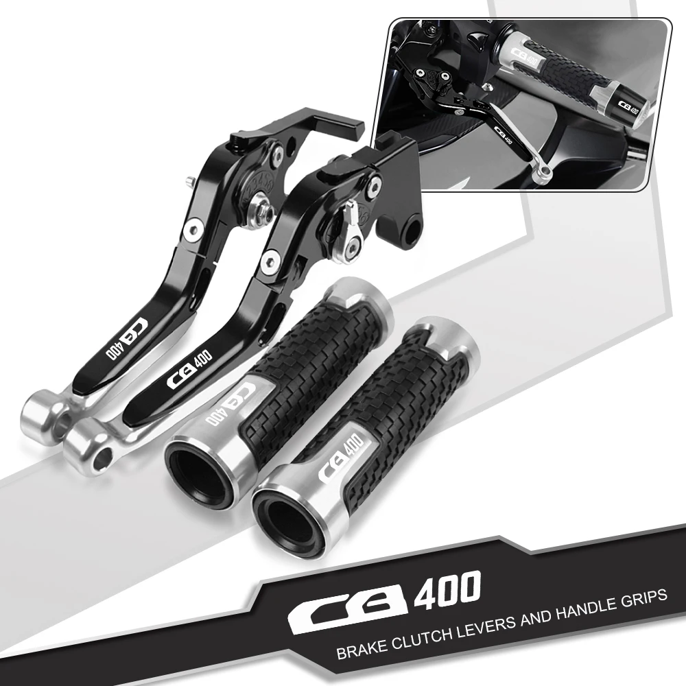 

Adjustable Motorcycle Brake Clutch Levers Handlebar Handle Grips For Honda CB400 CB400SF VTEC 1992-1998 CB 400 SF 1997 1996 1995