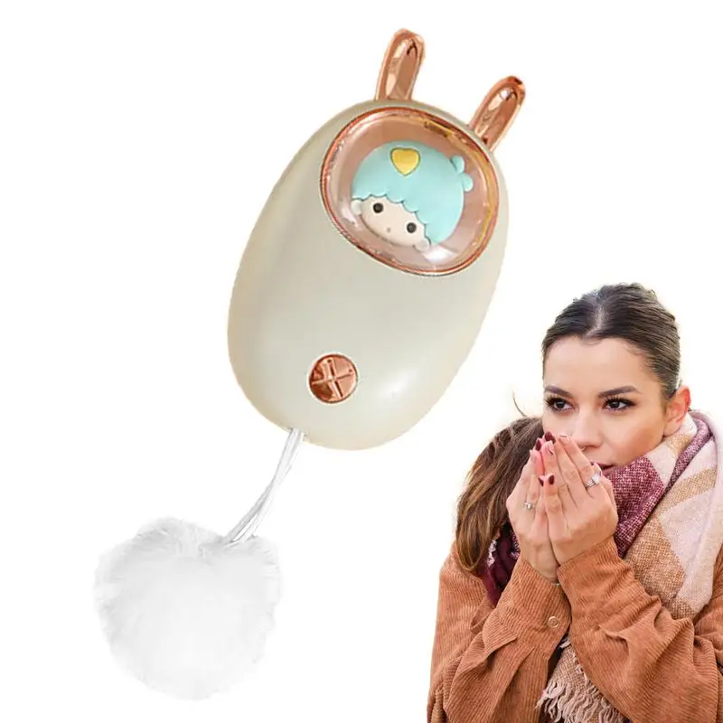 Портативная Милая грелка для рук с плюшевым шариком 1200 мАч мультяшный дизайн