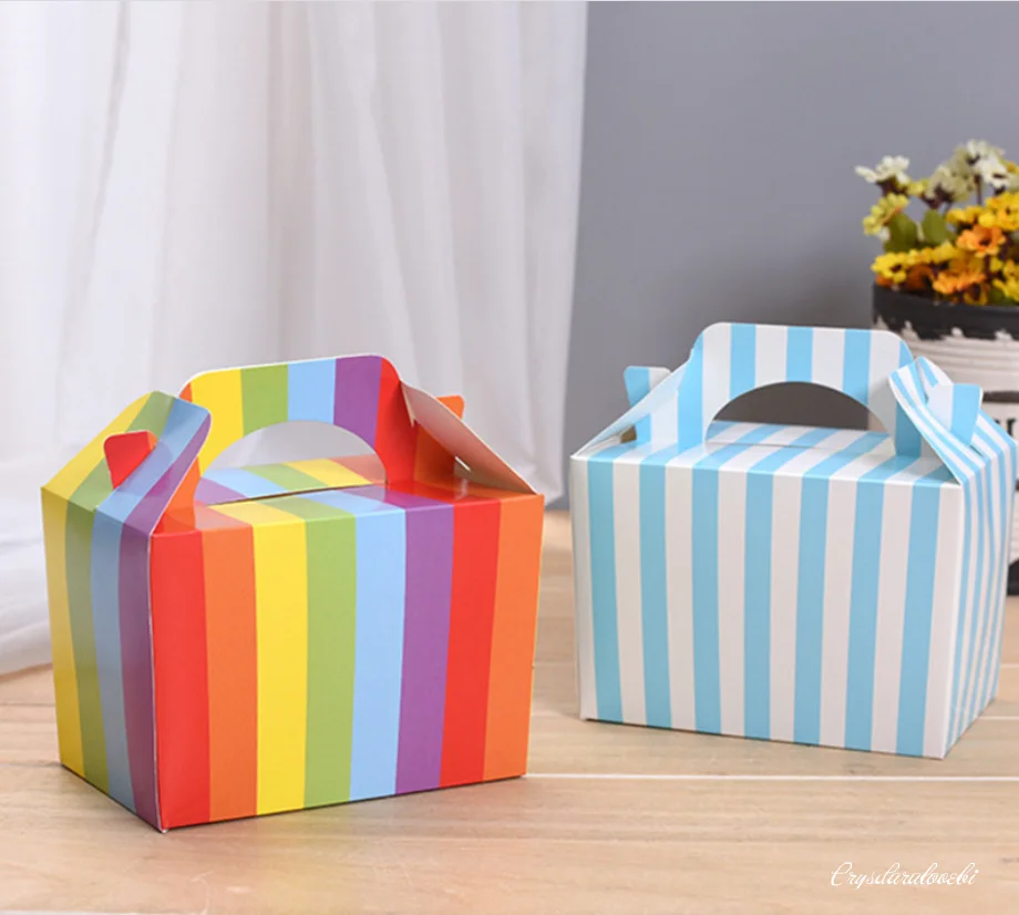 

10pcs Gift Box Cake West Point White Dessert Packing Paper Wedding Party Portable Paper Carton