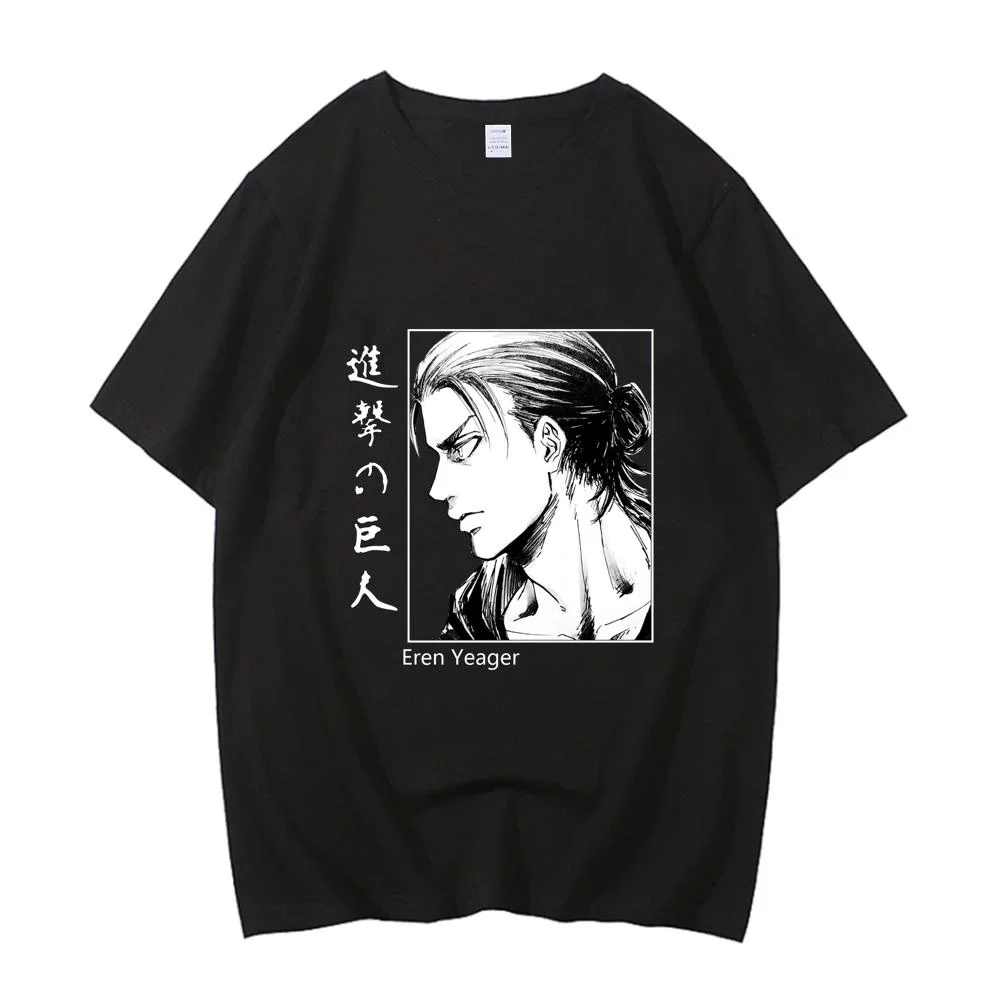 

Attack on Titan Shingeki No Kyojin Pure Cotton EU size Tee graphic Japanese summer men tshirt manga graphic unisex clothing