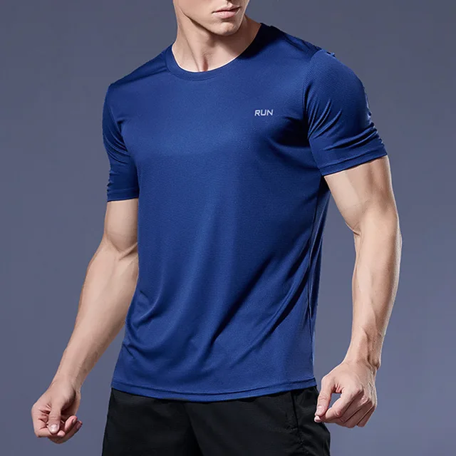 Polyester Men's Running T-Shirt: Quick Dry, Lightweight Fitness Shirt for Training and Gym Workouts 2