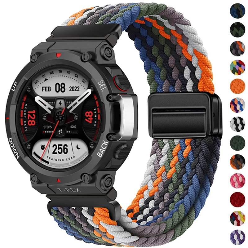 Фото Плетеный ремешок Solo Loop для Huami Amazfit T-Rex 2 3, нейлоновые эластичные ремни для умных часов Huami Amazfit T-Rex T RexPro Correa №1