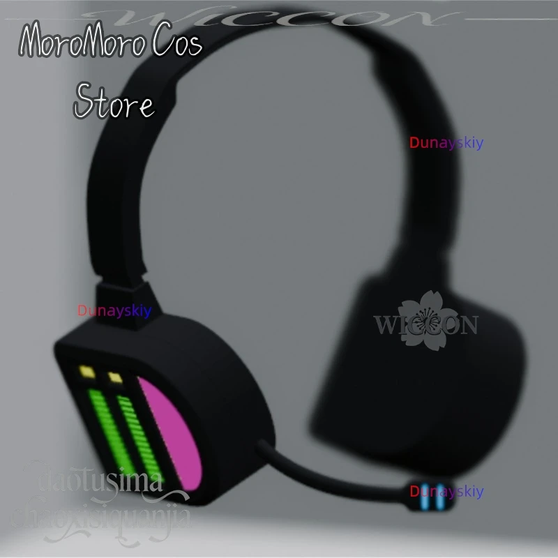 Фото Имитация наушников Mikuuuu из 3D полимолочной кислоты, аксессуары для косплея, вечеринок, аниме, игр, Project Sekai, головные уборы, наушники, Хэллоуин №3