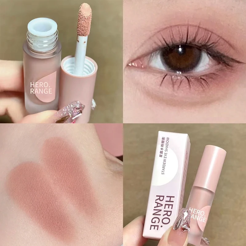 

1PC Grey Pink Liquid Eyeshadow Stick Waterproof Lasting Natural Matte Brown Eyes Shadow Cream Cheek Contour Makeup Color Pigment