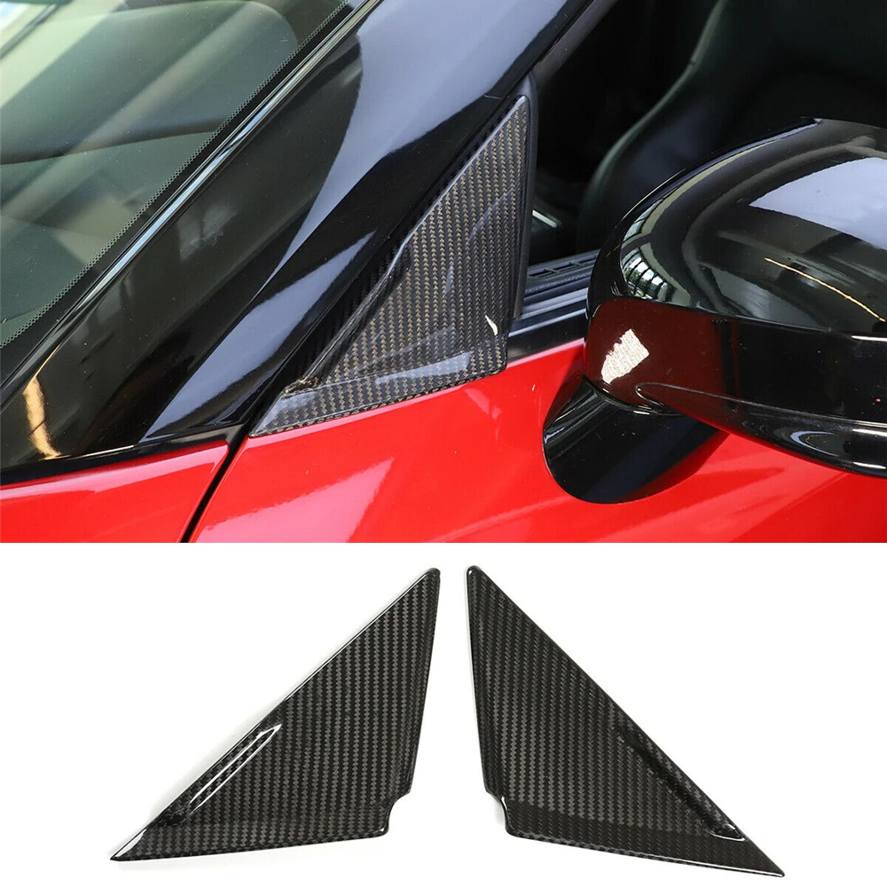 

Панель передней двери из углеродного волокна A-pillar, треугольная декоративная накладка для Nissan GTR R35 2008-2016, внешние автомобильные аксессуары