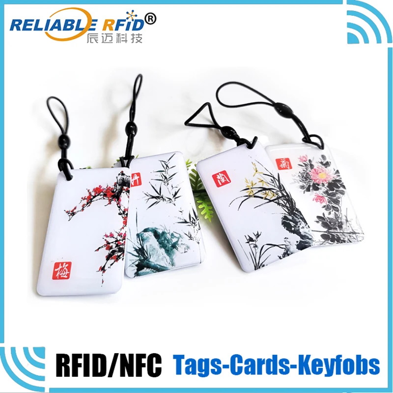 

4 Pcs/lot Mei Lan Zhu Ju 13.56MHz IC M1 S50 Expoy Card RFID Smart Card For Tuya Fingerprint Smart Lock