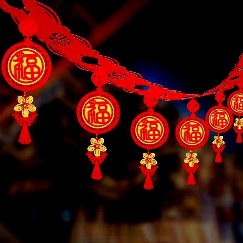 Китайский Новый год баннер украшение весенний фестиваль DIY нетканый счастливый