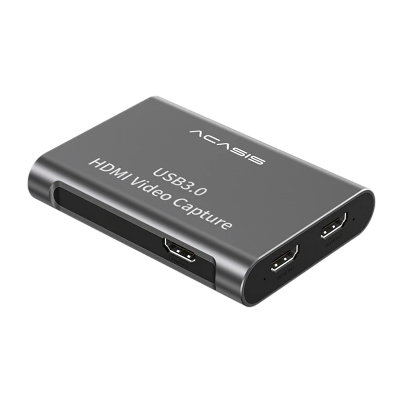 

Acasis Dual HDMI HD 4K Video USB-C 3.0 HDMI Capture Card Support OBS Live Recording Capture Box 1080P Video Converter
