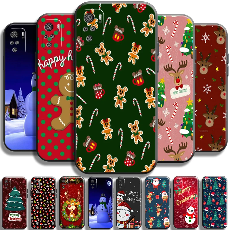 

Merry Christmas Santa Claus For Xiaomi Redmi Note 11 11T 11S 10 10S 10T Pro Phone Case Cover Soft Shell Carcasa Full Protection