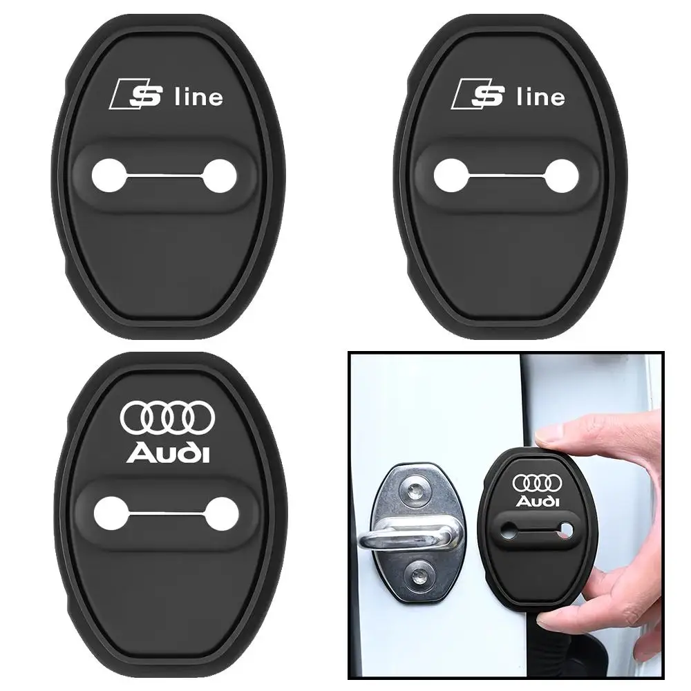 4 шт. силиконовый автомобильный дверной замок с пряжкой защитный чехол буферный