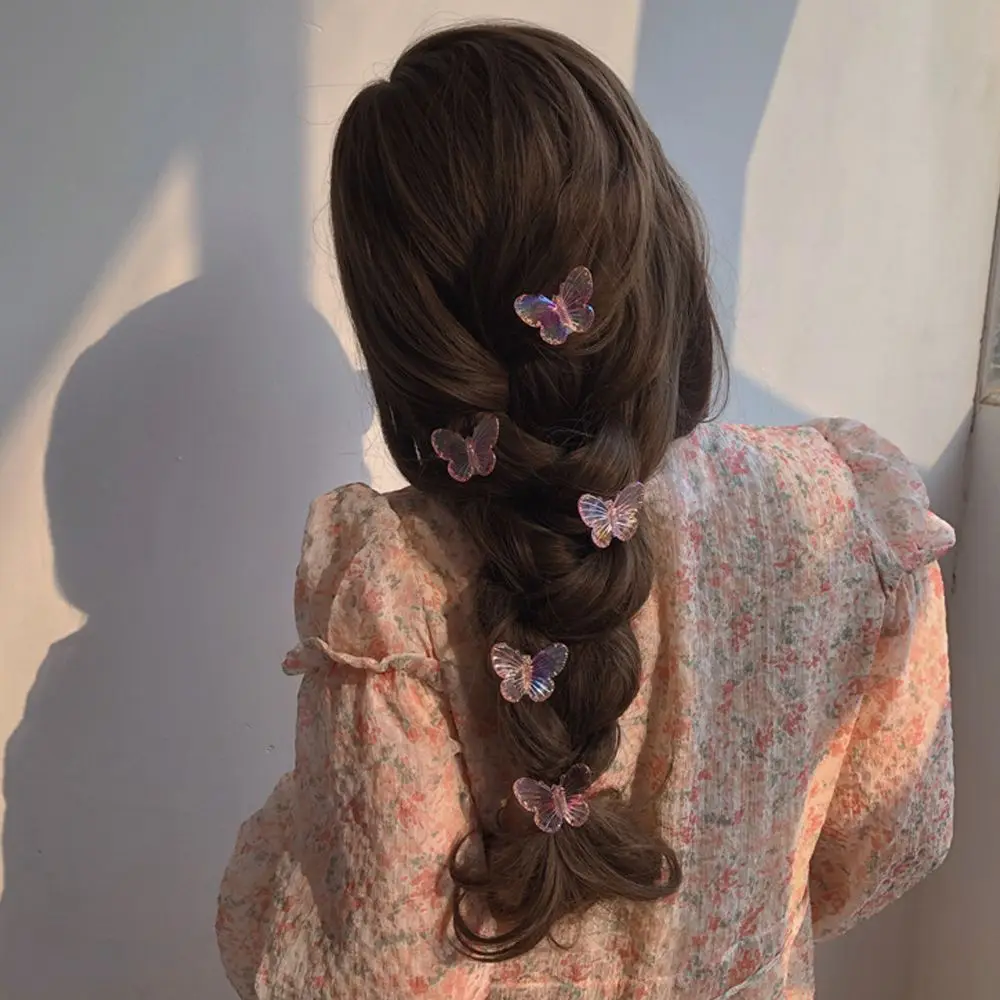 Заколки для волос с изображением русалки и бабочки 5 шт. | Зажимы