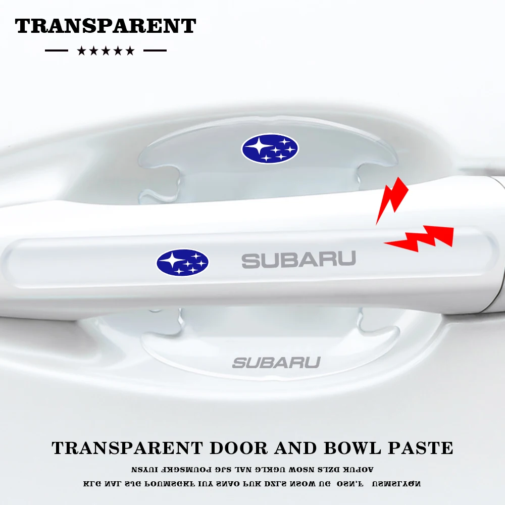 

Car Door Handle Cup Transparent Thick Anti Scratches Protector Stickers For Subaru Impreza Forester Tribeca XV BRZ