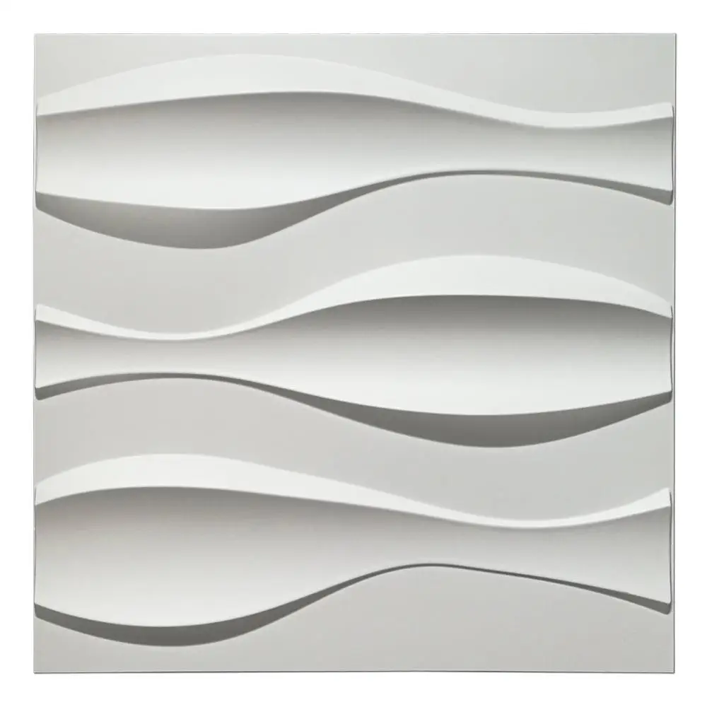 

Art3d Wave Design III 19.7 in. x 19.7 in. PVC 3D Wall Panel (12-Pack)