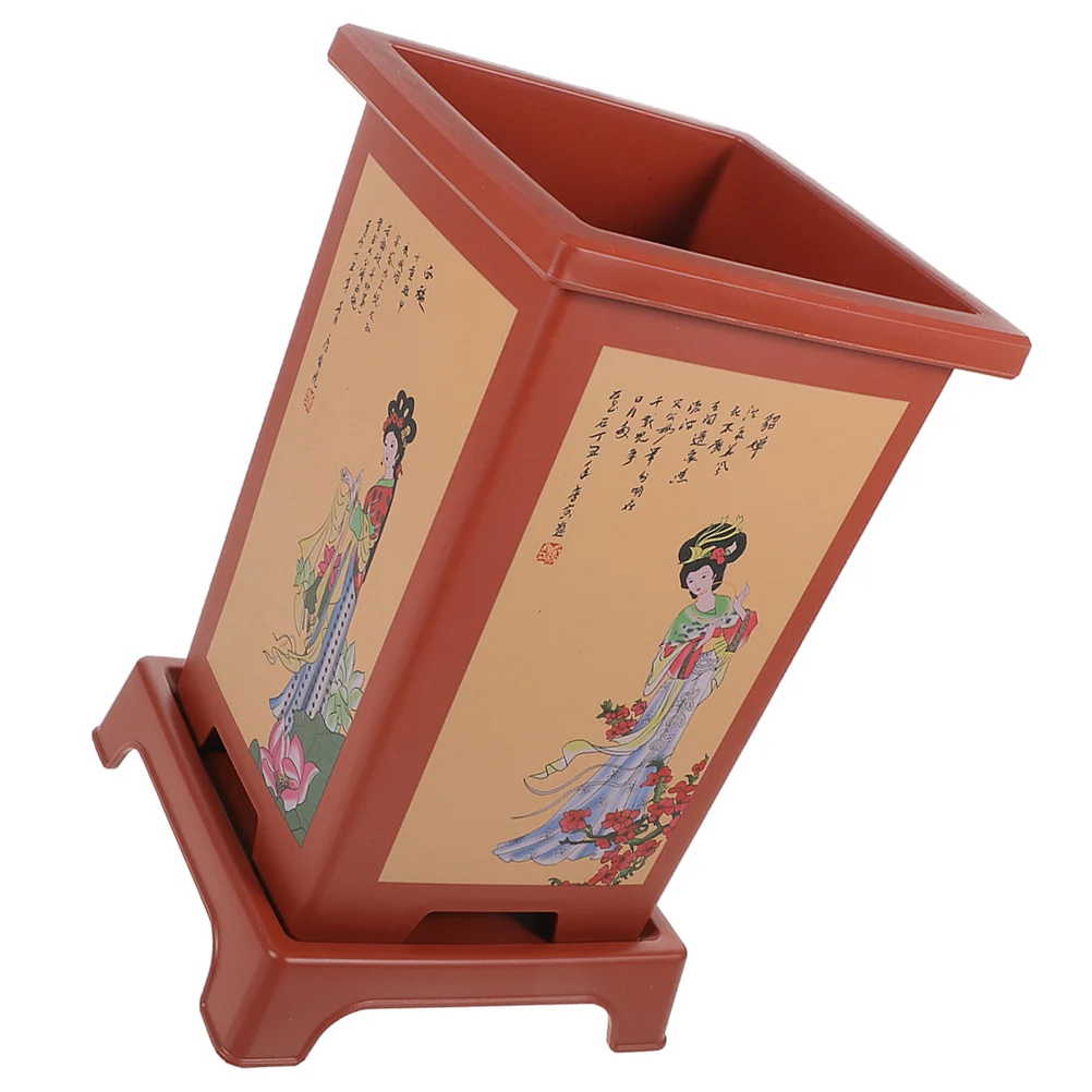 

Orchid Pot Household Flower Pots Water Filter Cover Planting Planter Flowerpot Resin Spring Outdoor Decor Indoor