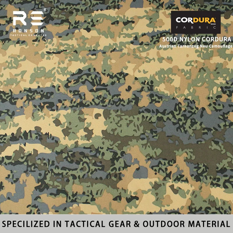 Фото Австрийский камуфляж Tarnanzug Neu 500D, нейлоновый камуфляж Cordura с принтом, ткань с полиуретановым покрытием, прочный для тактического снаряжения NIR IRR №1