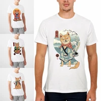 t shirt for men harajuku summer casual top tee shirt mens sport fashion japan cat printing short sleeve hip hop men clothing