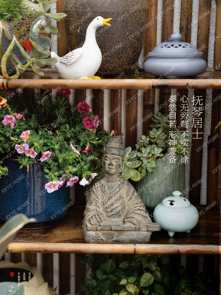 Украшение в китайском стиле для двора беседки ландшафта сада дзен Ретро Декор