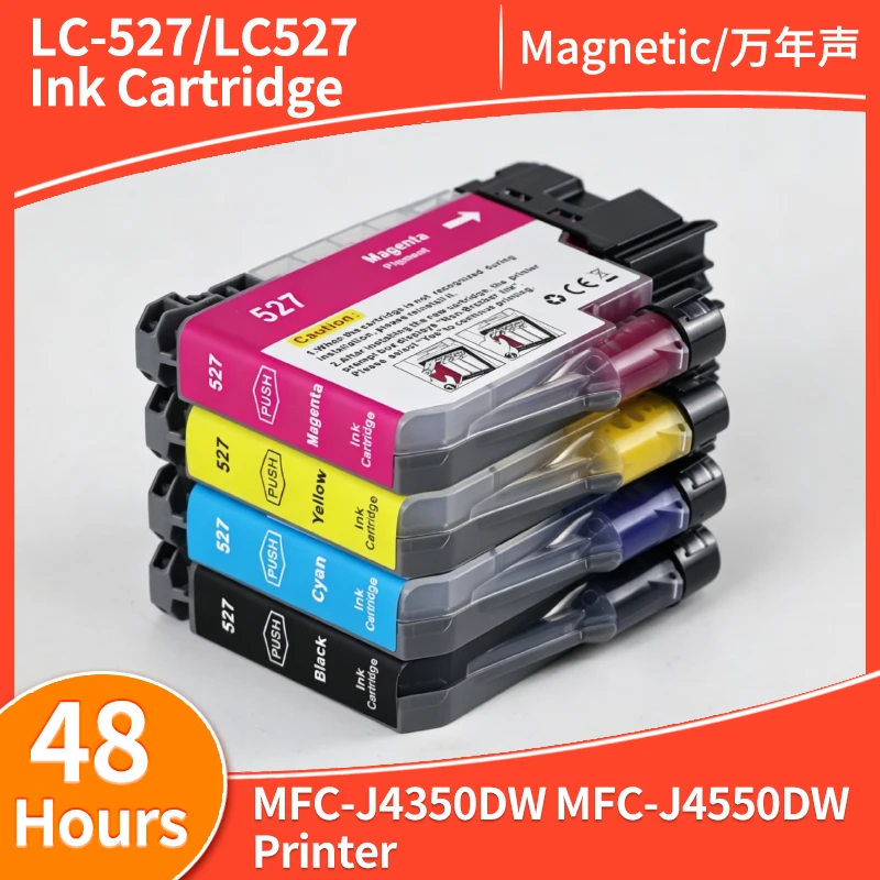 Фото Чернильный картридж LC527 LC-527 LC527XL LC-527XL, совместимый с принтерами Brother MFC-J4350DW MFC-J4550DW J4350 J4550 №1