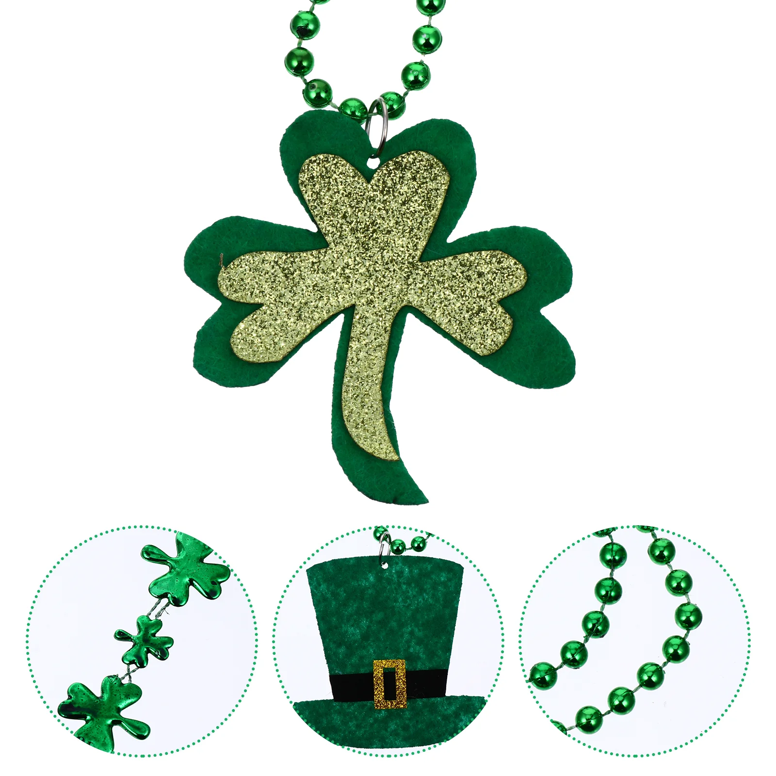 

4 нежные очаровательные уникальные украшения для ирландского фестиваля, Шейная цепочка Shamrock, день Патрика, зеленый