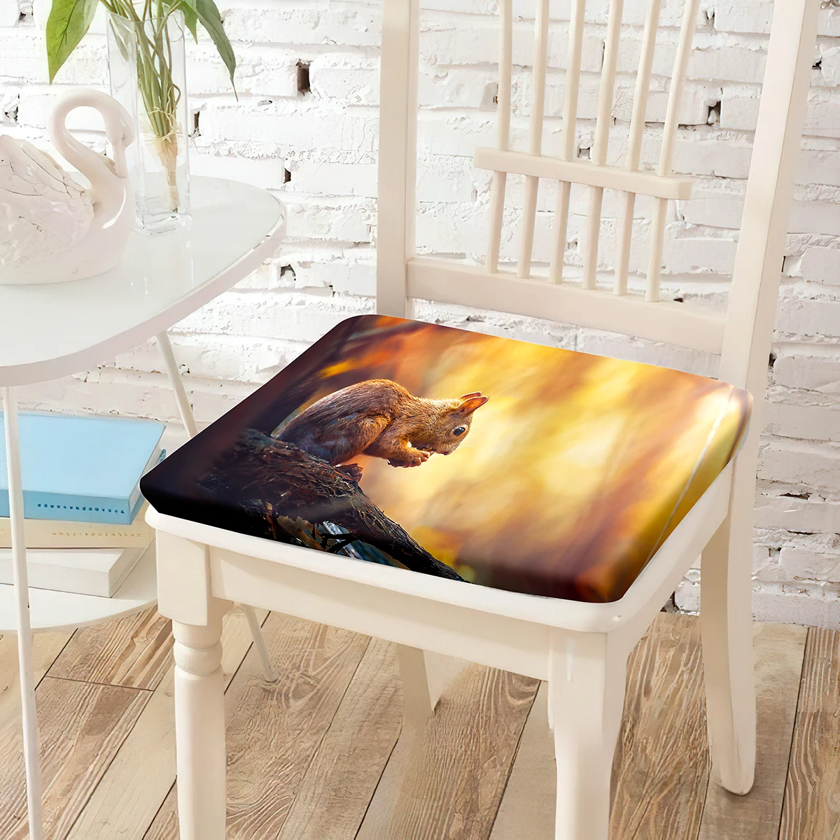 

Подушка для стула в виде белки с принтом животных, хлопковая подушка для столовой, декоративные подушечки для улицы, школьные стулья, подушечки, домашний декор