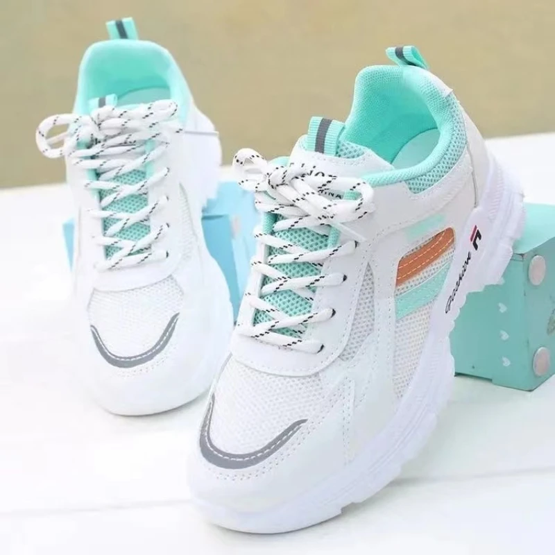 Mesh Surface Ventilation Spring and Autumn New Shoes Sneakers Running Shoes Off White Shoes Tenis De Mujer  White Sneakers Women