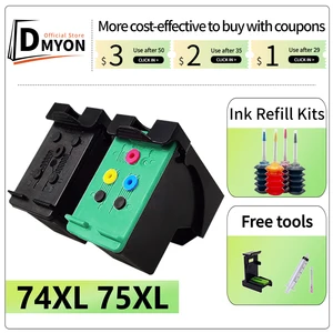 74XL 75XL Ink Cartridge Compatible for HP 74 HP 75 for Officejet J5785 J6480 J6450 J6410 J6415 J6424 J5725 5738 J5790 Printer