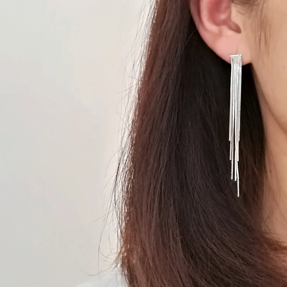 

Женские классические серьги из серебра 925 пробы, с кисточками