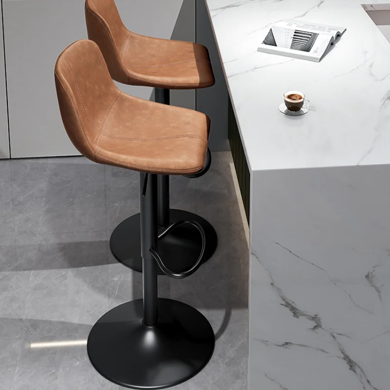 Барная модель 2-современных поворотных барных стульев регулируемый по высоте