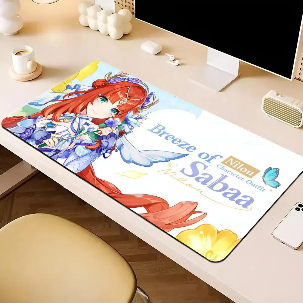 Ударопрочный коврик для мыши Nilou Genshin водонепроницаемый из натурального каучука