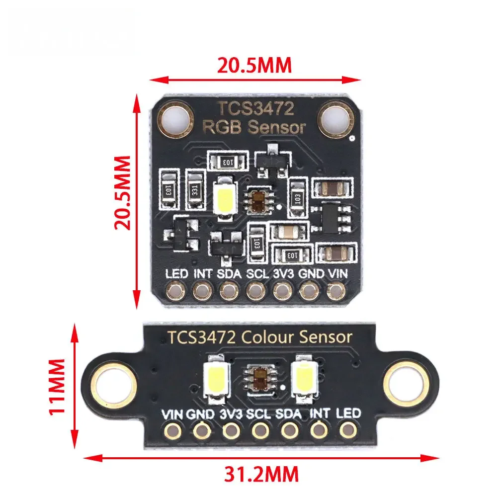 Модуль распознавания цветного датчика TCS34725 RGB макетная плата IIC для Arduino STM32