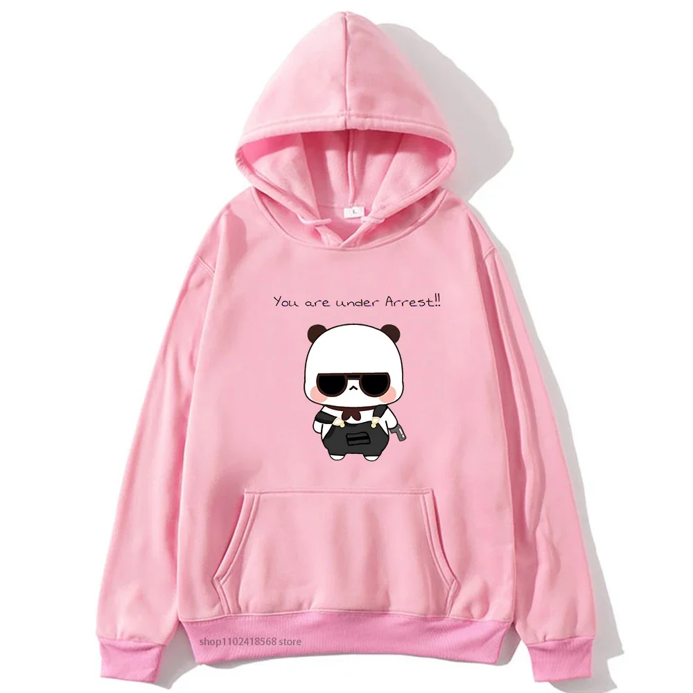 Милый шпионский офицер Dudu и Bubu с черной толстовкой одежда для пары панда