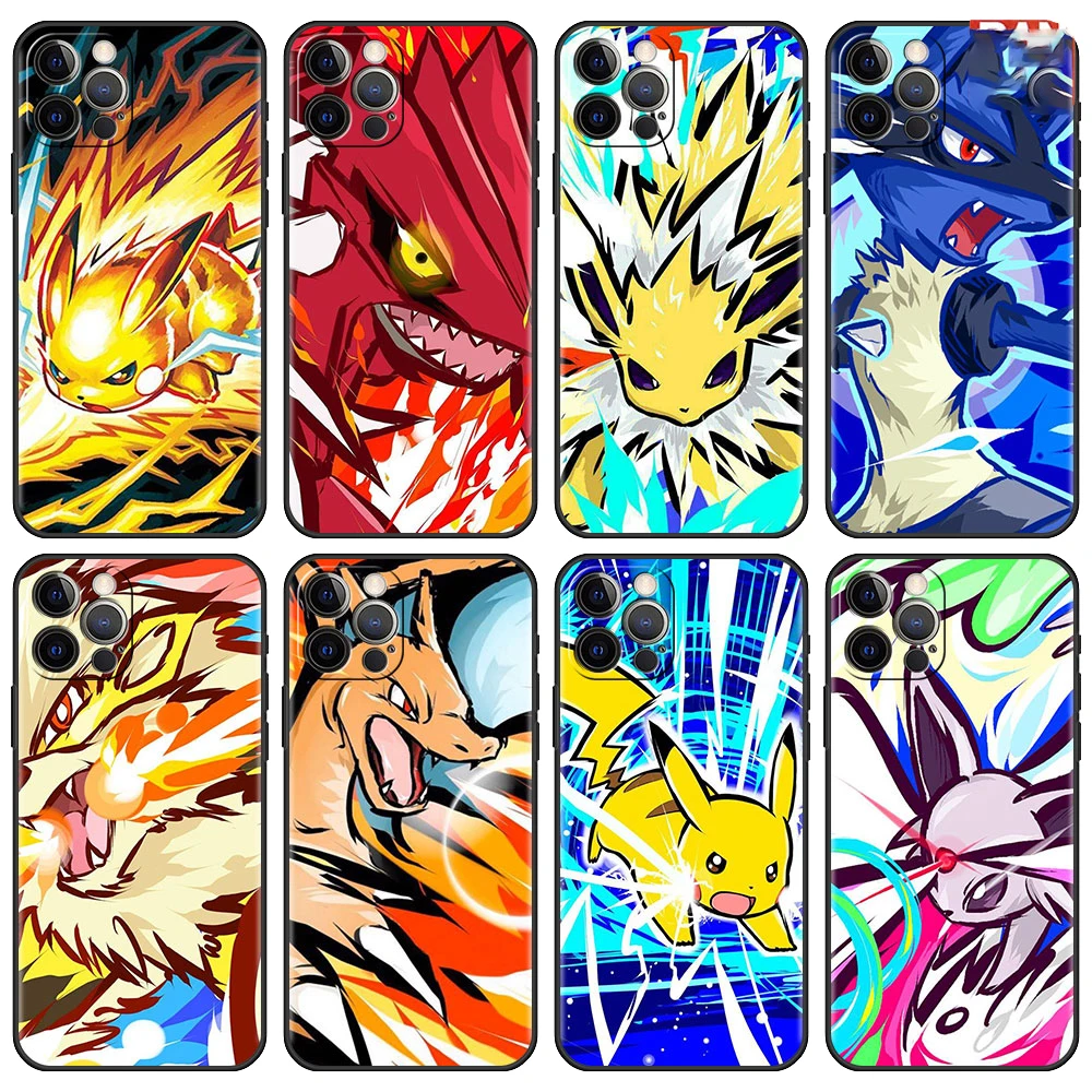 

Anime Cool Pokemon For iPhone 13 Pro Max 12 Mini 11 Phone Case Soft Cover For Apple XR SE 2020 X XS 7 8 Plus 6 6S 5 5S Shell Sac