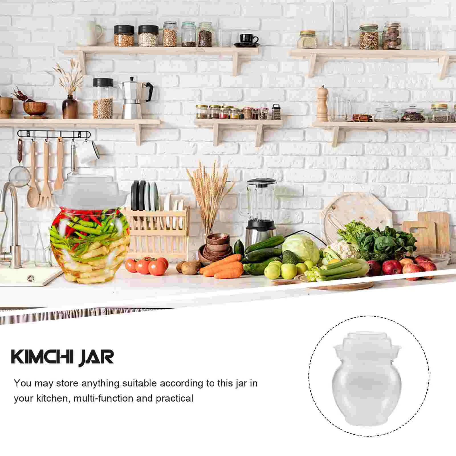 Банка для хранения прозрачная маринованная овощная банка кимчи пластиковые