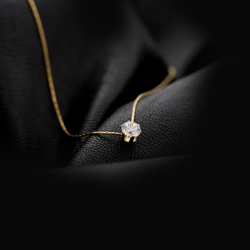 

New Design Sense Gold Color Advanced Pendant Necklace Women's Clavicle Chain Light Luxury Accessories