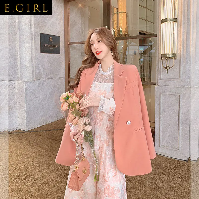 

Блейзеры женские нежные, элегантные, в стиле ретро, офисные, весенние, яркие, модные, для отдыха, базовый дизайн, женственная искусственная к...