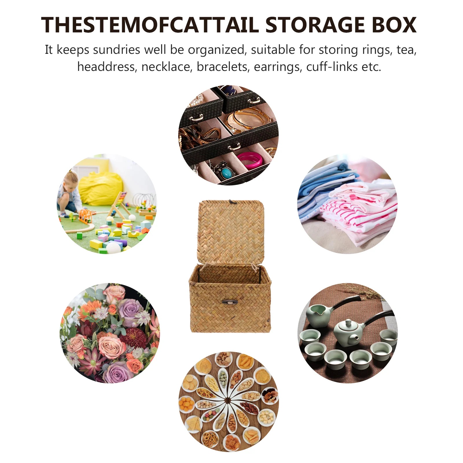 Плетеные полки корзины ручной работы для морских водорослей хранения кубики