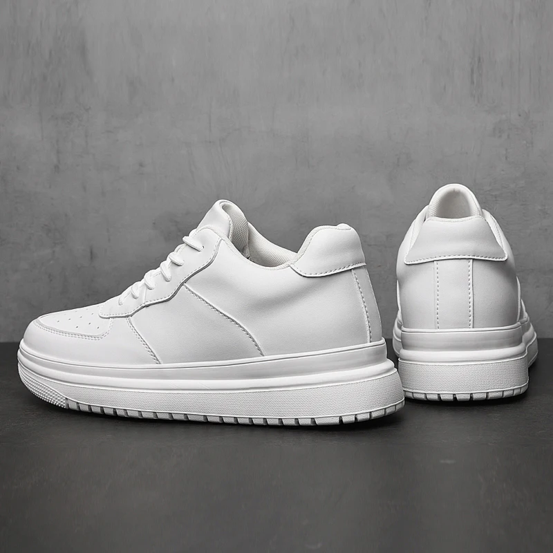 Кроссовки Подъемные мужские стелька увеличивающая рост 8 см цвет белый рандомная