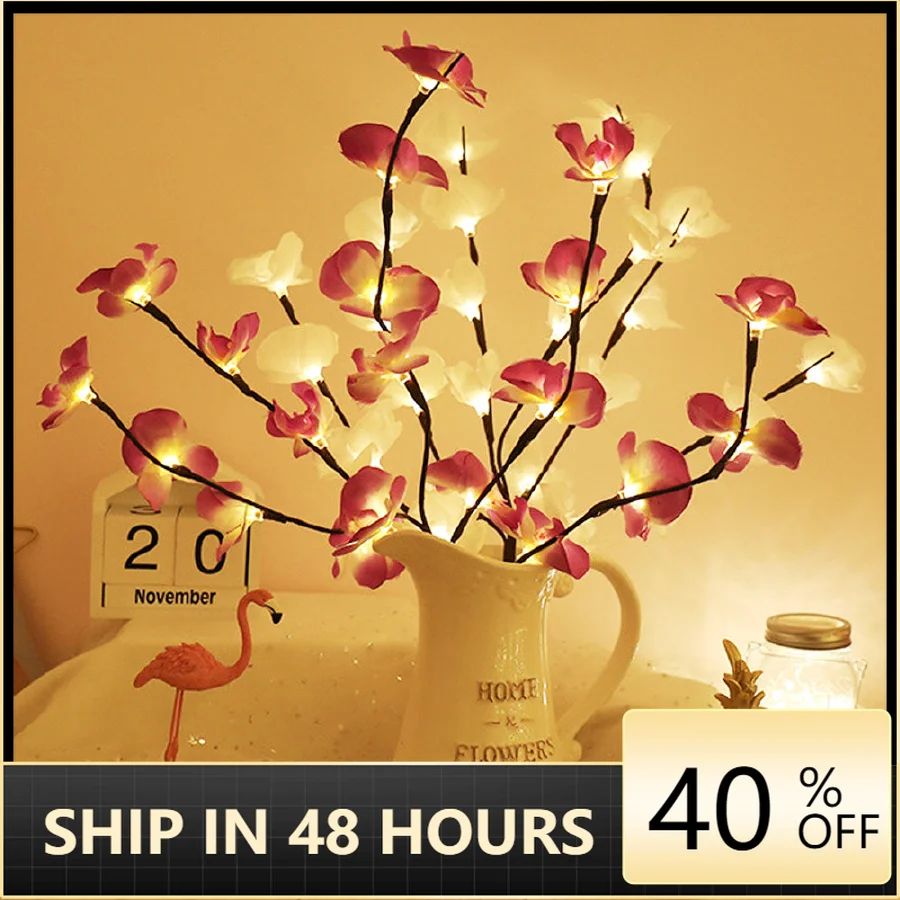 

73 см, 20 светодиосветодиодный, искусственная ярсветильник светодиодная строка, Настольная Светодиодная лампа в виде вазы, цветочной ветки д...