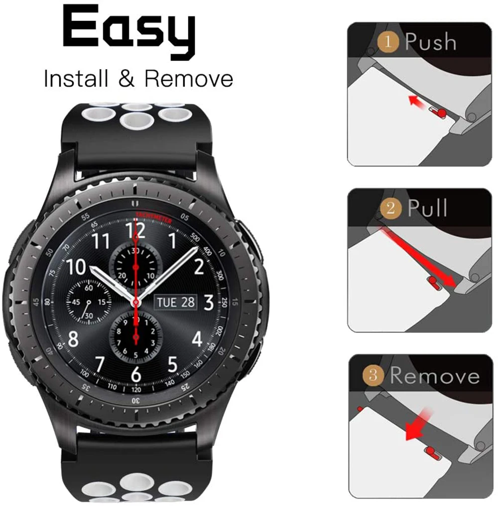 18mm Watch Band for Garmin Venu 2S / Vivoactive 4S / Vivomove 3S Soft Silicone Wristband Strap for Fossil Women's Gen 5E 42mm