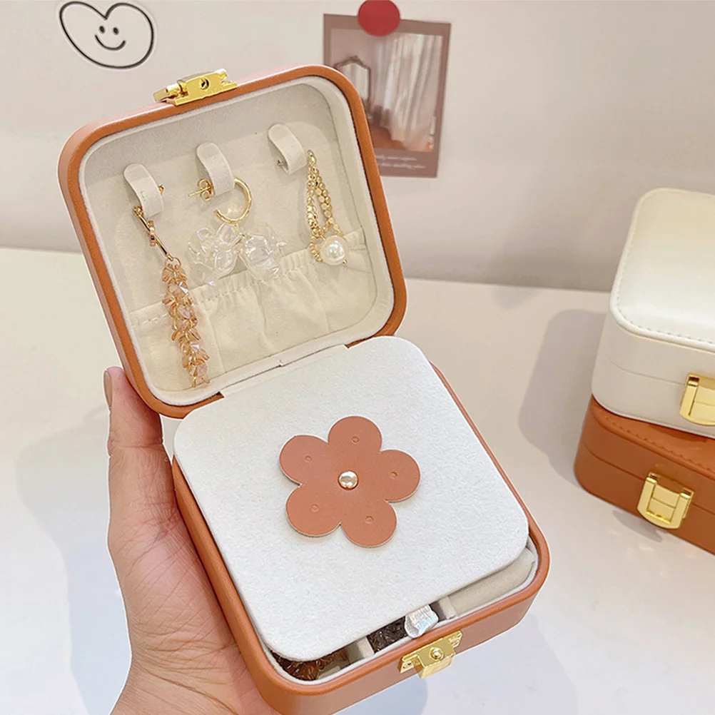 Jewelry Box Case Organizer Trinket Storage Small Earring Mini Decorative Holder Travel Portable Tiny Desktop Creative Container