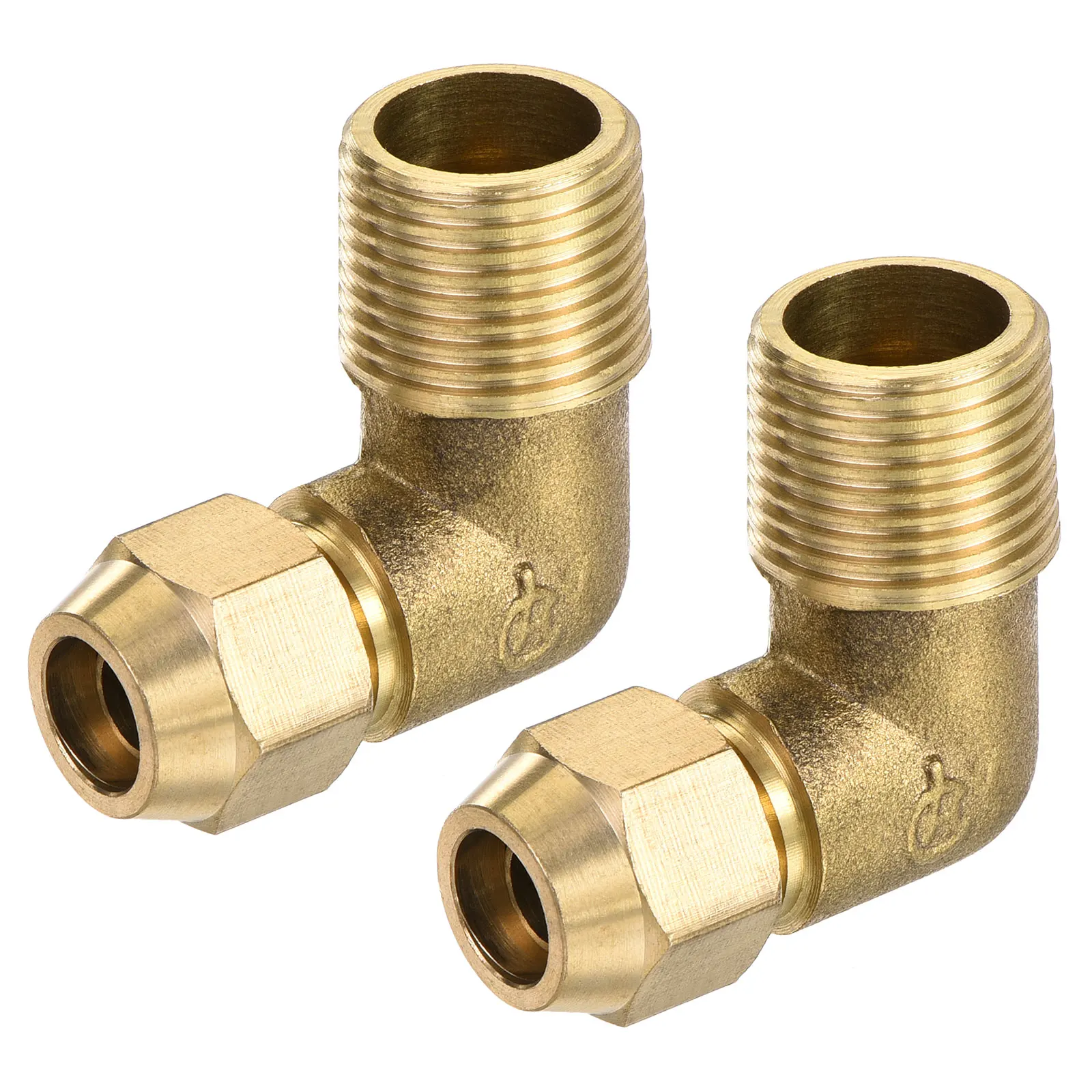 

Uxcell Brass Compression Tube Fitting 8mm Tube OD to 3/8PT Male Thread Elbow Fittings Pack of 2