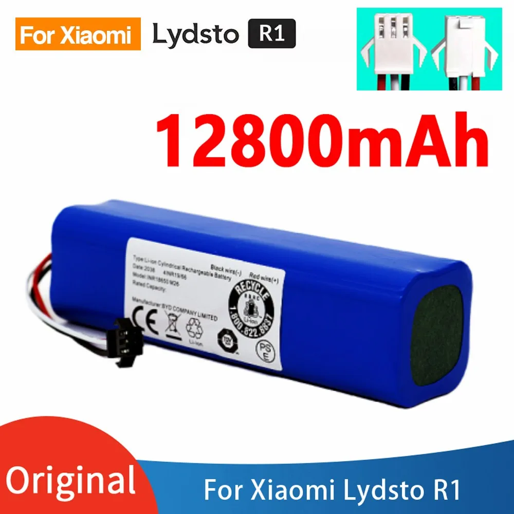 

2023 Upgrade for XiaoMi Lydsto R1 Rechargeable Li-ion Battery Robot Vacuum Cleaner R1 Battery Pack with Capacity 12800mAh