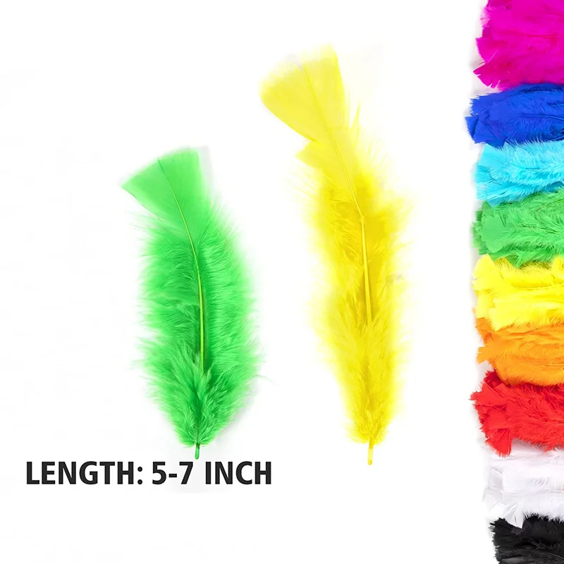 100/200 шт. плоские пушистые перья индейки для рукоделия ювелирное изделие Ремесло