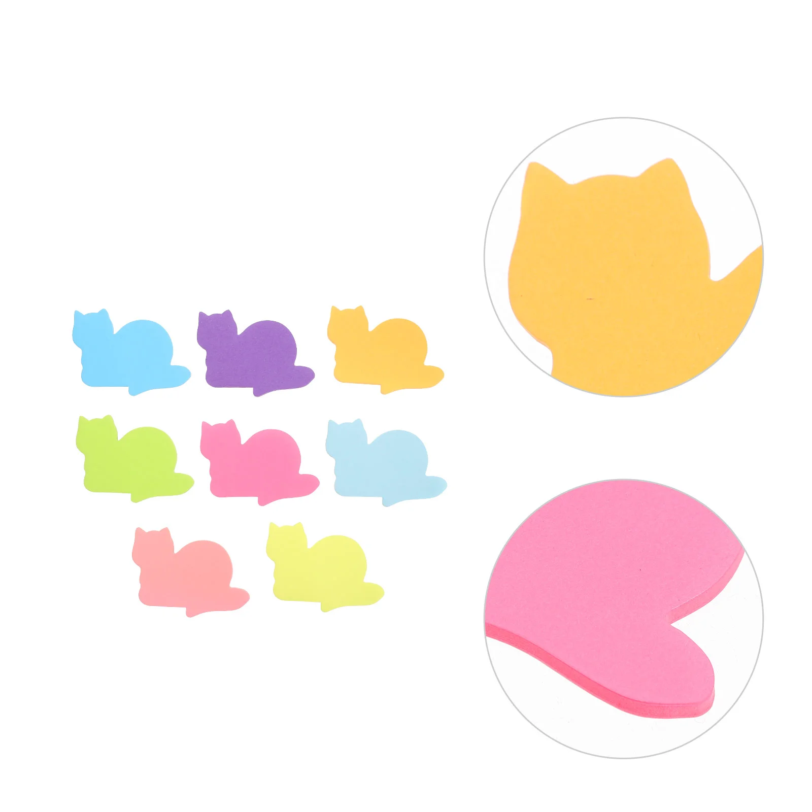 

16Pcs Stickers Animals Shaped Notes Sticky Memo Stickers Cartoon Cat Memo Pads for Office School