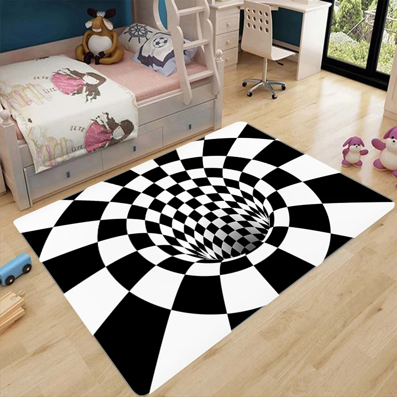 

Прикроватный коврик, геометрический Коврик для прихожей, Вихревой коврик для входной двери, коврик с отверстиями для входной двери, коврик ...