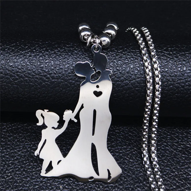 

New Wedding Stainless Steel Long Necklace Women Chain Necklace Jewelry acero inoxidable joyeria mujer N1060S08