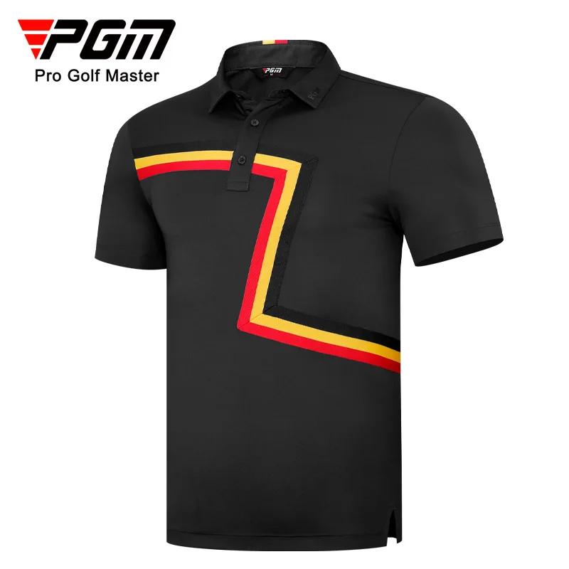 

PGM Men's Golf Short Sleeved T-shirt Summer Sports Top Polo Shirt Golf Apparel Men YF579