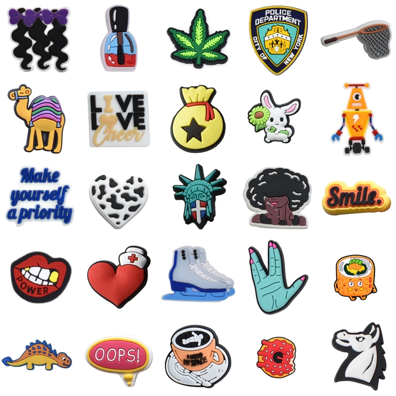 

Kids Shoe Charms Shoes Accessories Gifts Decorations for Crocs Women Charm Girl Packs Wholesale Bulk Para Pins Set Jeans Boy Men
