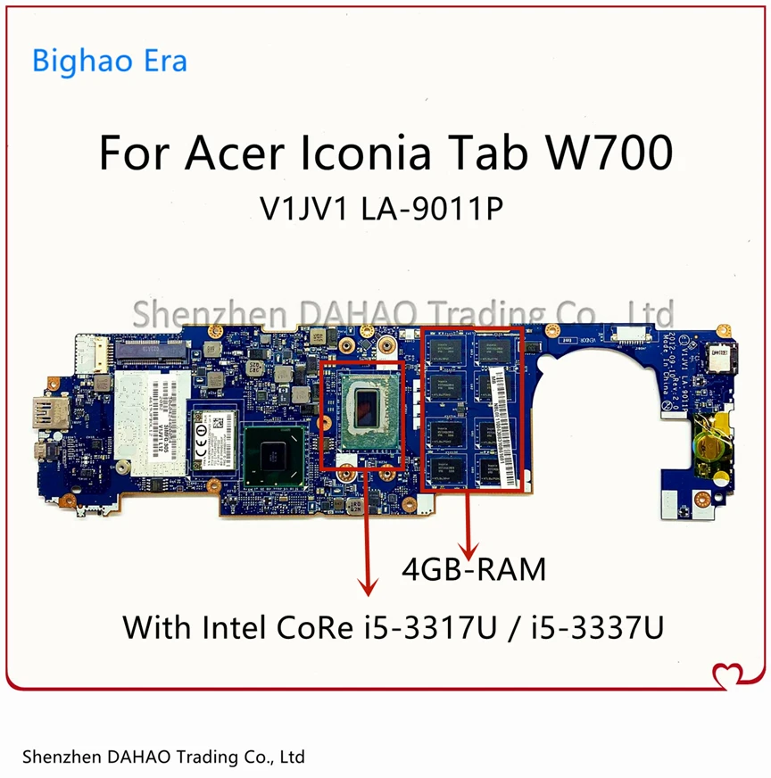   V1JV1   ACER Iconia W700 W700P   i5-3337U 4G-RAM NBL0E11004 NB.L0E11.004 100%  